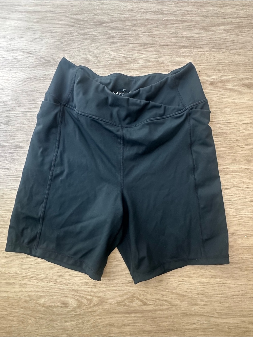 Danskin Women's Black High-Rise Bike Shorts